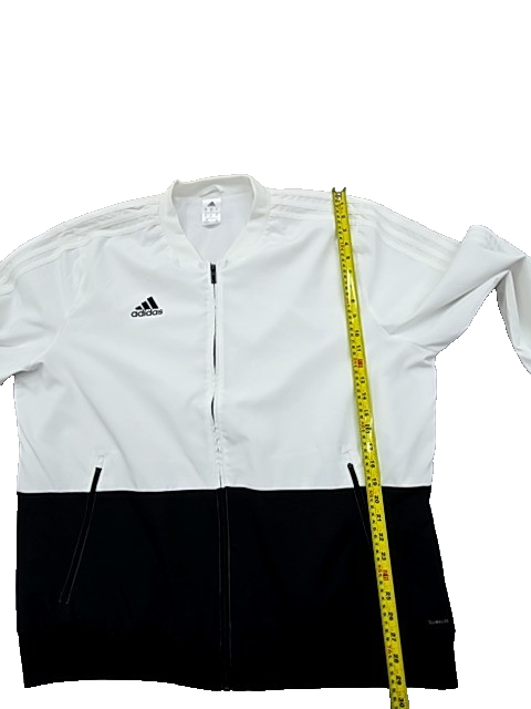 Adidas Originals Men's Track Jacket 2XL White/Black Color Block Full Zip