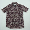 PDI Boys Burgundy Paisley Button-Up Shirt Cotton Size M Regular Condition