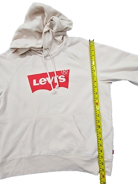 Levi's Men's Beige Graphic Hoodie Size M Relaxed Fit