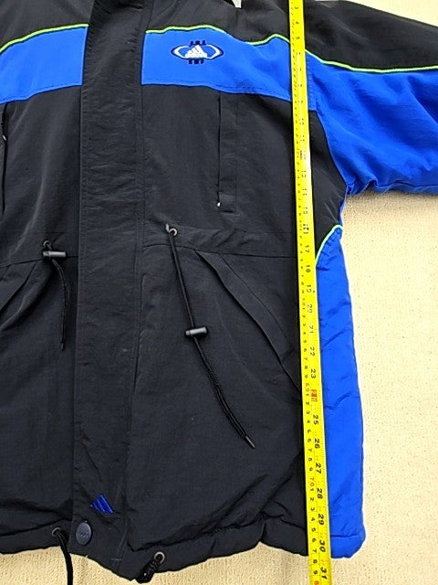 Adidas Unisex XXL Blue/Black Hooded Nylon Jacket