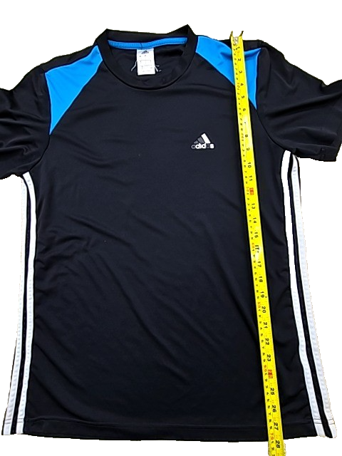 Adidas Women's Black Color Block T-Shirt L 3-Stripes Moisture Wicking