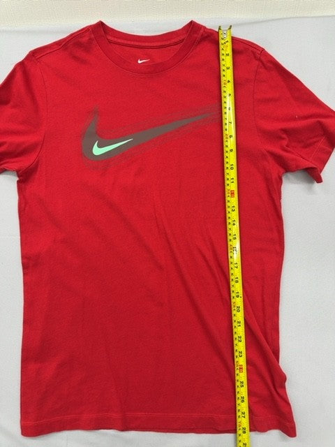 Nike Men's Red Athletic Crew Neck Short Sleeve T-Shirt Small Cotton