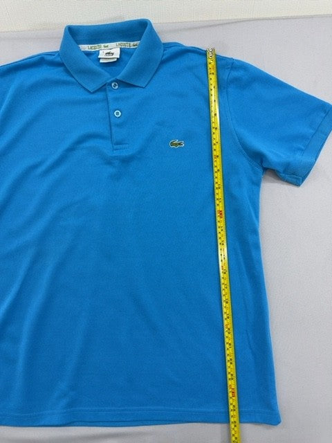 Lacoste Blue Cotton Polo Shirt L Short Sleeve France NWT