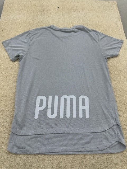Puma Men's Gray T-Shirt – Size 04, Short Sleeve, Crew Neck