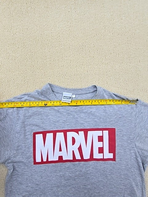 Marvel Gray Cotton Crew Neck T-Shirt M Unisex Adult