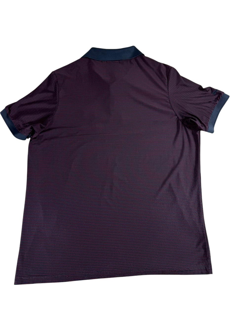 Puma Ferrari Polo Shirt Men's Size M Navy Red Striped Short Sleeve