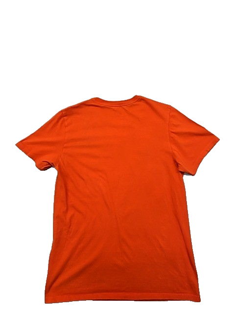 Nike Men's Orange T-Shirt – Size S, Crew Neck, Cotton