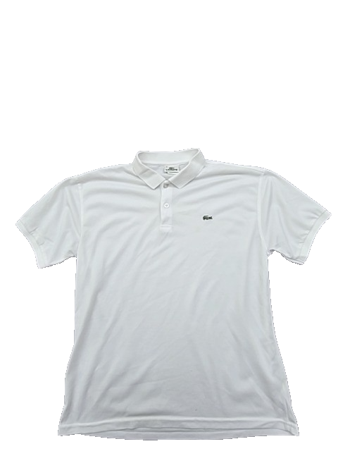 Lacoste Men's White Polo Shirt – Size 6, Short Sleeve