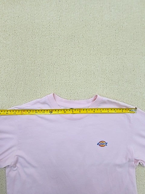 Dickies Pink Short Sleeve T-Shirt X-Small Crewneck Logo