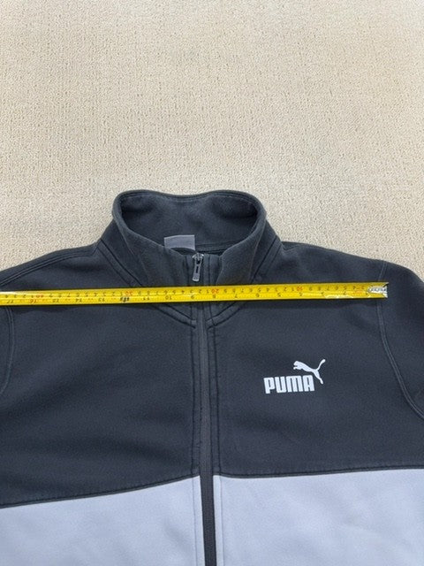 Puma Men's Black Gray Full Zip Track Jacket Size L