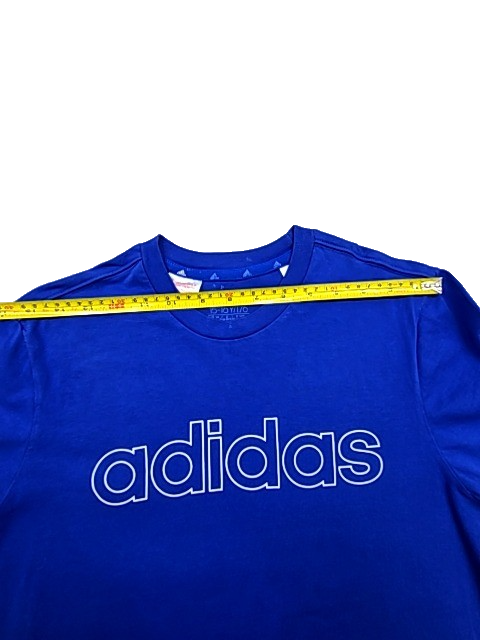 Adidas Boys Blue Graphic T-Shirt XL Short Sleeve Cotton Crew