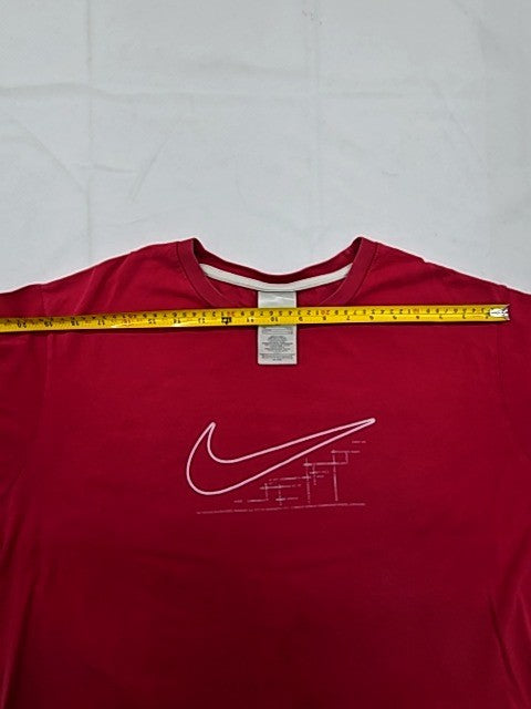 Nike Men's Red XXL Cotton Short Sleeve Crewneck T-Shirt