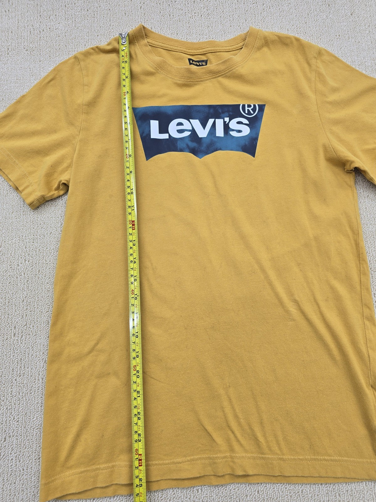 Levi's Men's Graphic T-Shirt Large Mustard Yellow Short Sleeve Cotton
