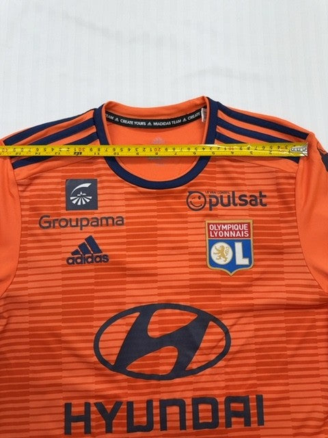 Adidas Men's Olympique Lyonnais Orange Away Jersey S Vintage