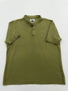 Enrico Coveri Boys Olive Polo Shirt Size M Button Front Logo