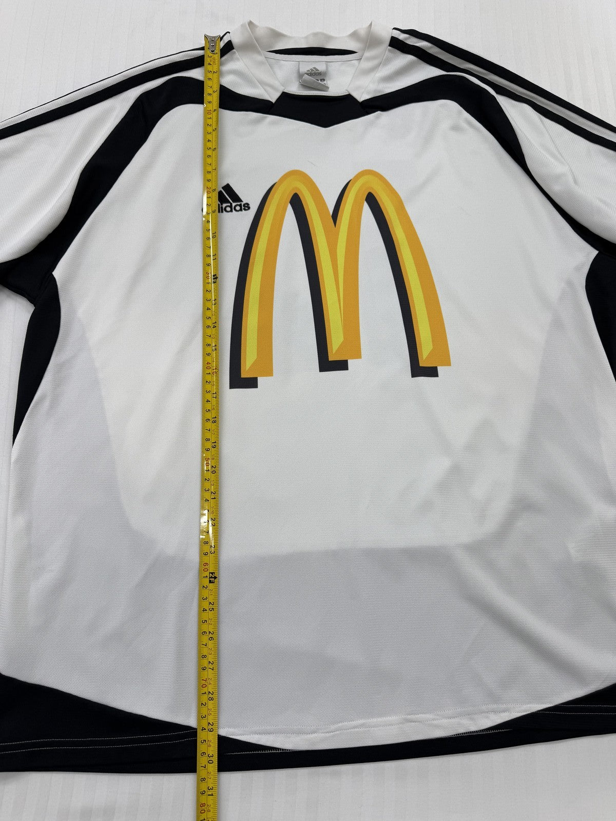 Adidas Unisex White Long Sleeve Soccer Jersey Size P Personalized 12