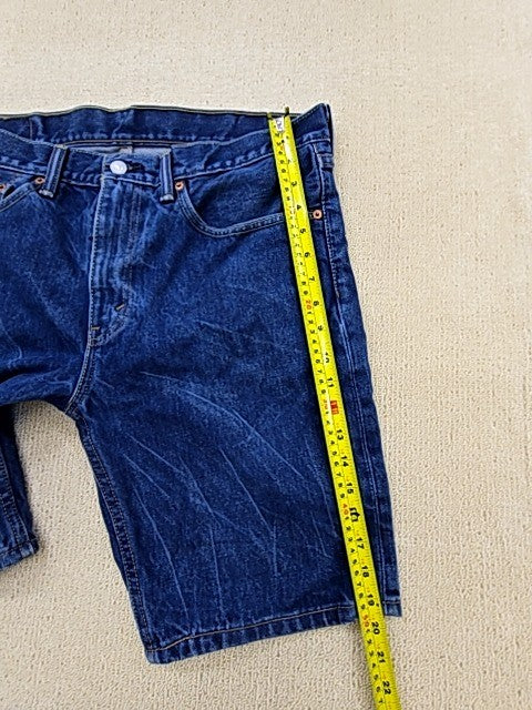 Levi's Men's Dark Wash Taper Fit Shorts Size 34 Stretch 10" Inseam