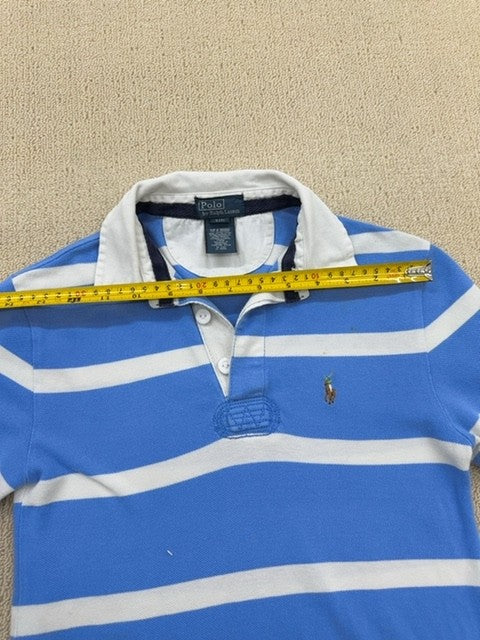 Polo Ralph Lauren Unisex Blue Striped Short Sleeve Polo Shirt Size S