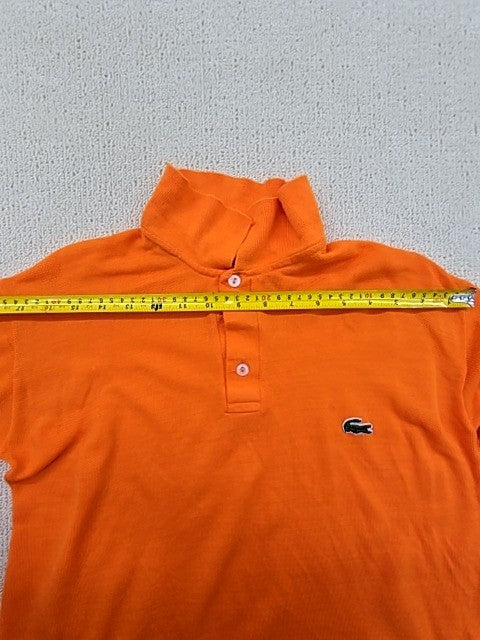 Lacoste Men's Orange Cotton Polo Shirt M Short Sleeve France