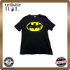 DC Comics Men's Black T-Shirt – Size M, Distressed, Logo