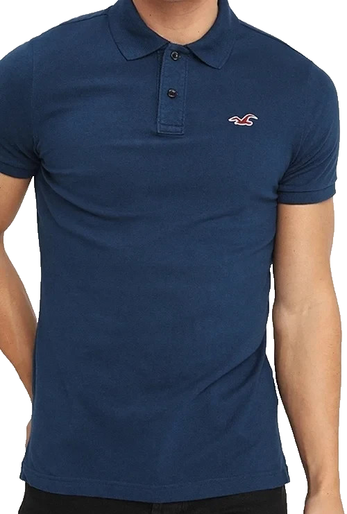 Hollister Men's Blue Polo Shirt – Size L – Ref EF60A