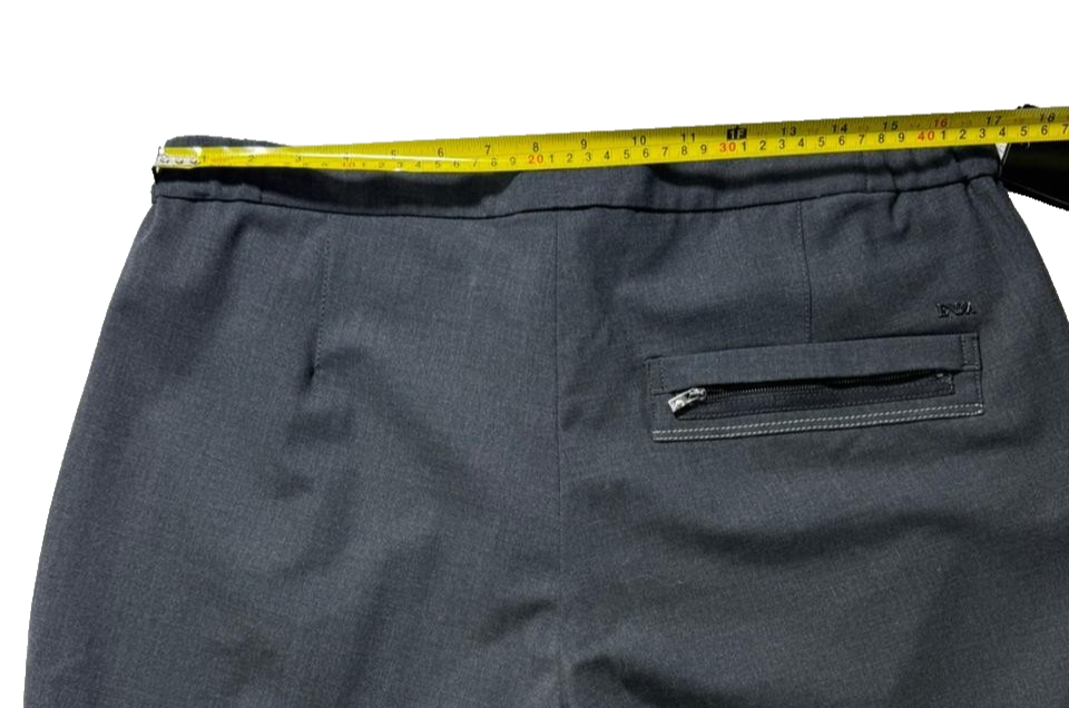 Emporio Armani Men's Gray Tailored Pants | Slim Fit Zip Ankle | Size 54