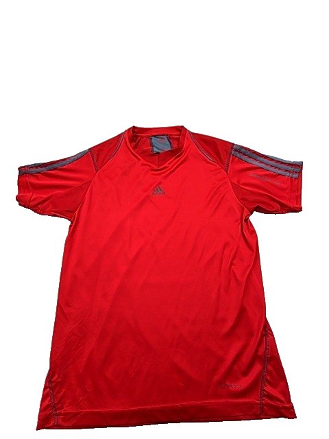 Adidas Men's Red T-Shirt – Size M, Short Sleeve, Crew Neck