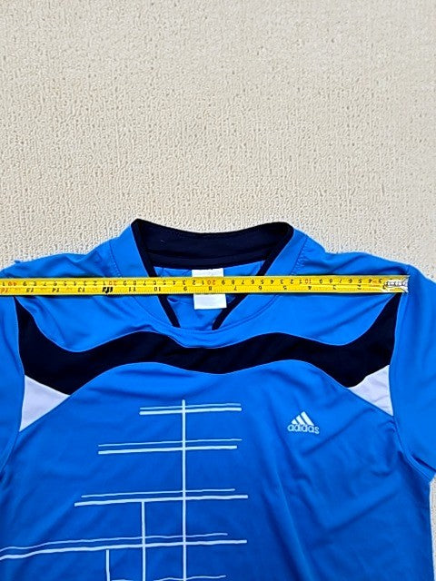 Adidas Men's M Blue Soccer Jersey Short Sleeve Polyester