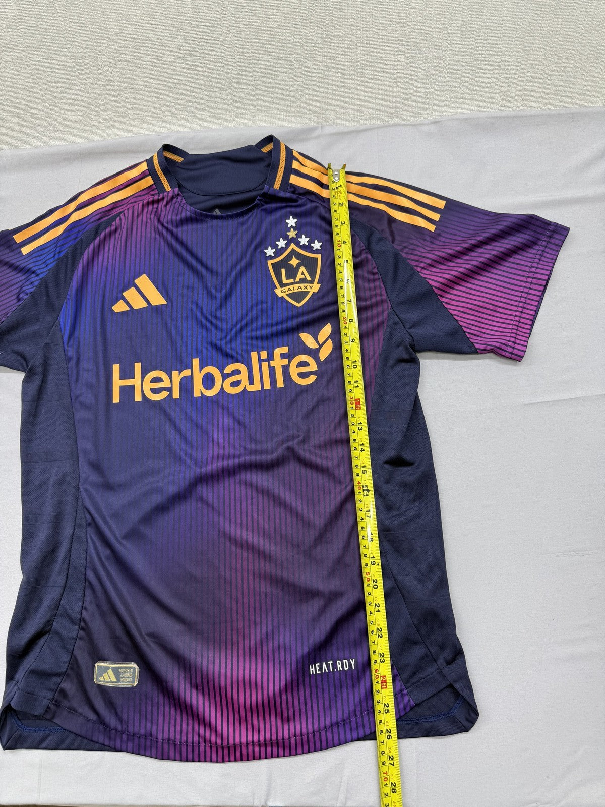 Adidas LA Galaxy Jersey L Navy Purple Short Sleeve Slim Fit