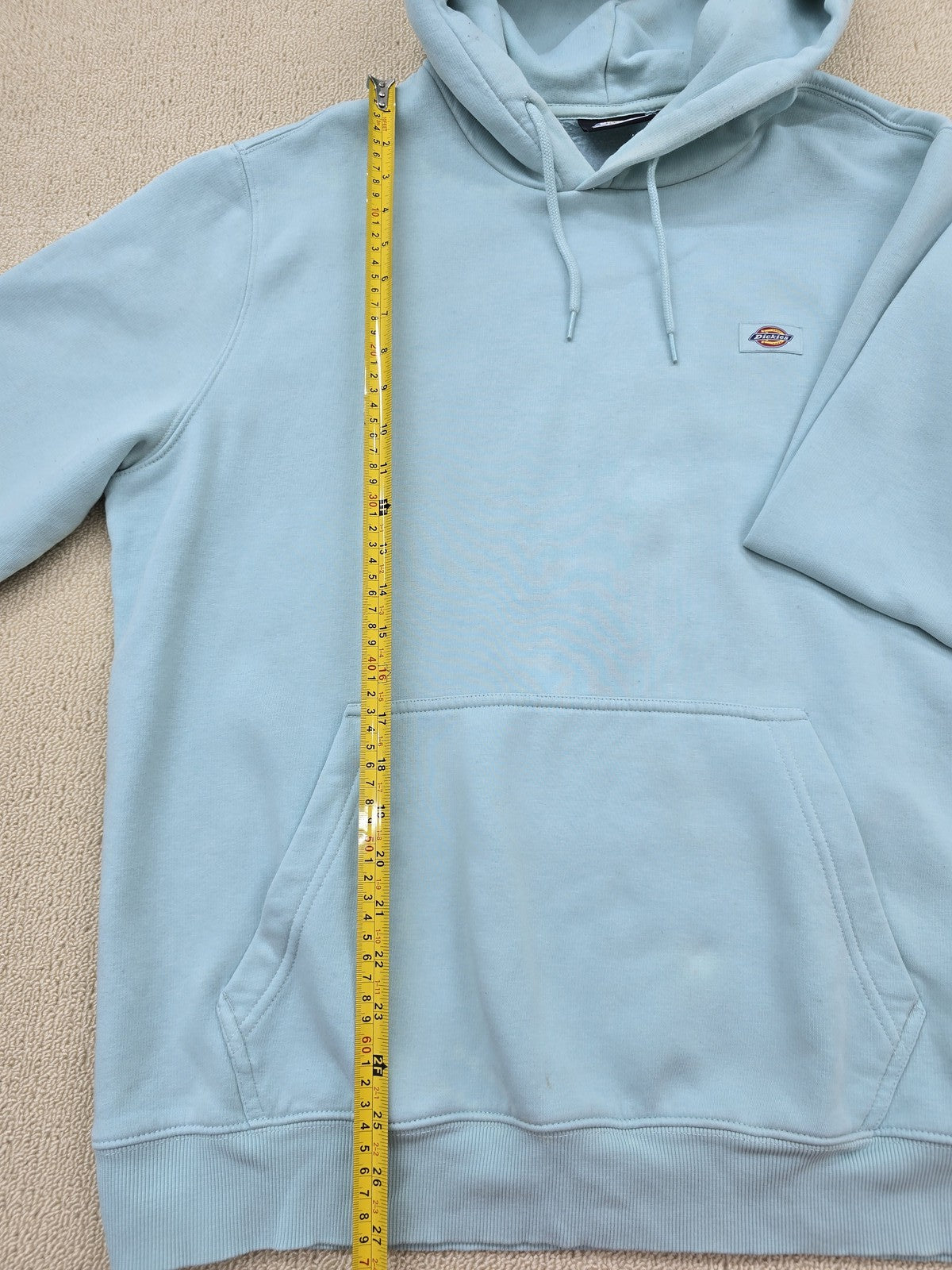 Dickies Men's XL Light Blue Pullover Fleece Hoodie Long Sleeve