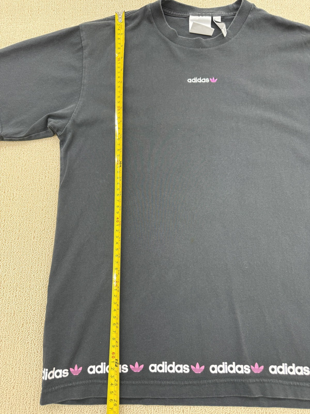 Adidas Unisex Black Stripes Originals T-Shirt M Short Sleeve 3 Stripes