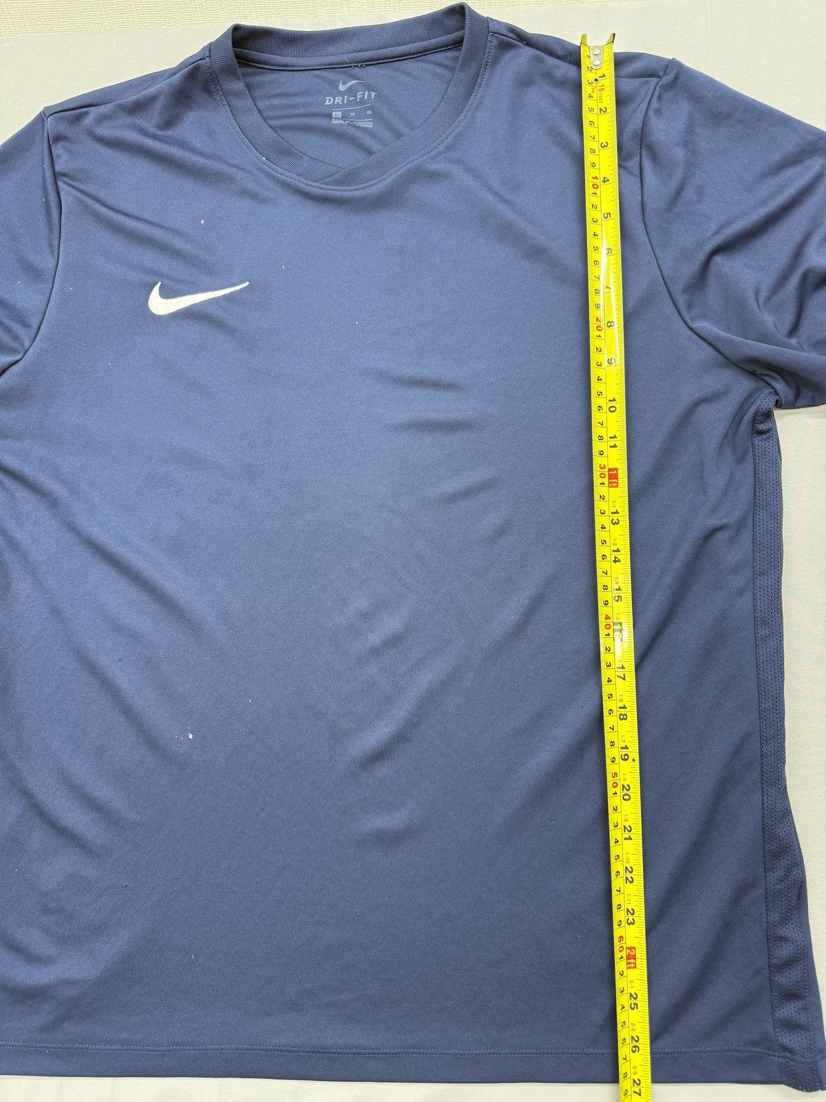 Nike Men's XL Navy Dri-FIT Athletic Short Sleeve Crew T-Shirt