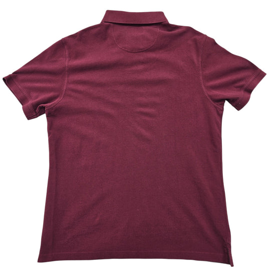 Barbour Men's Burgundy Logo Polo Shirt Size XL