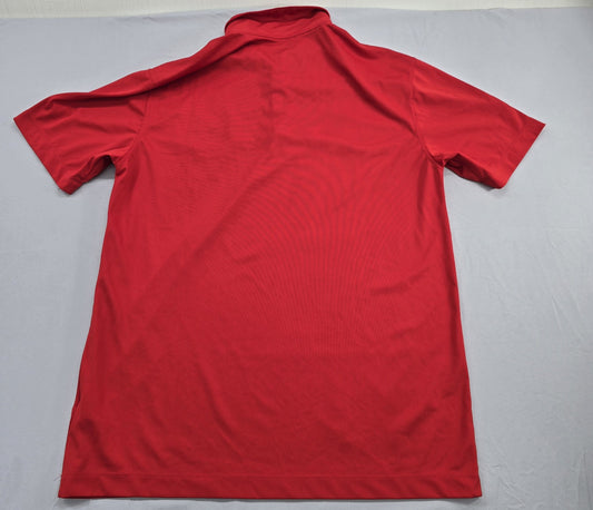 Nike Men's Red Polo Shirt – Size M, Short Sleeve