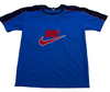 Nike Men's Blue T-Shirt – Size M, Logo, Embroidered