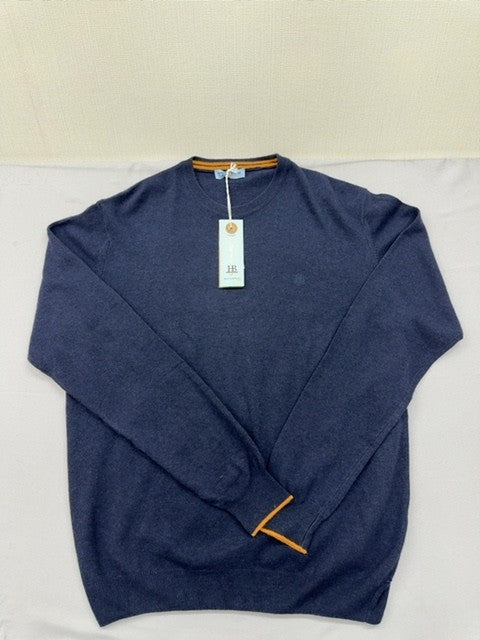 Harmont & Blaine Navy Men's Multicolor Sweater – Size XL, Crew Neck