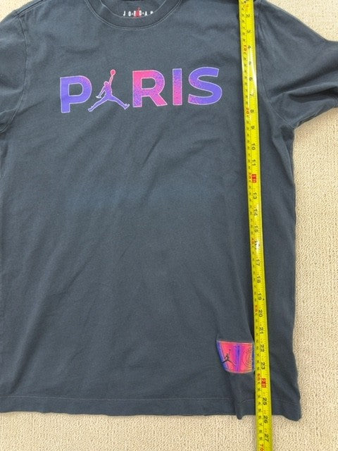 Jordan Paris Saint-Germain Men's Black Crewneck Tee M Cotton Short Sleeve