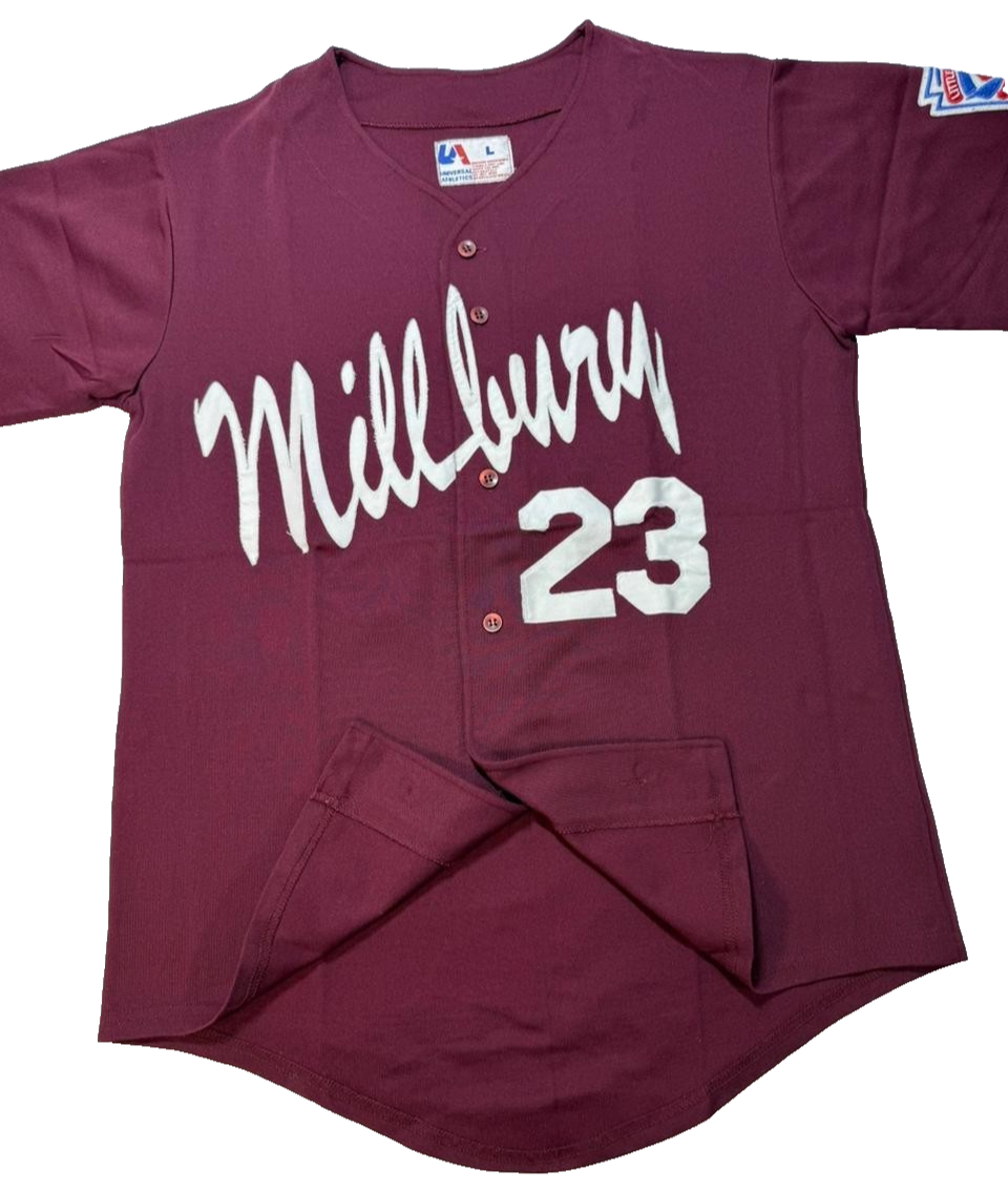 Men's Large Maroon Jersey Athletic Baseball Team Style Top L