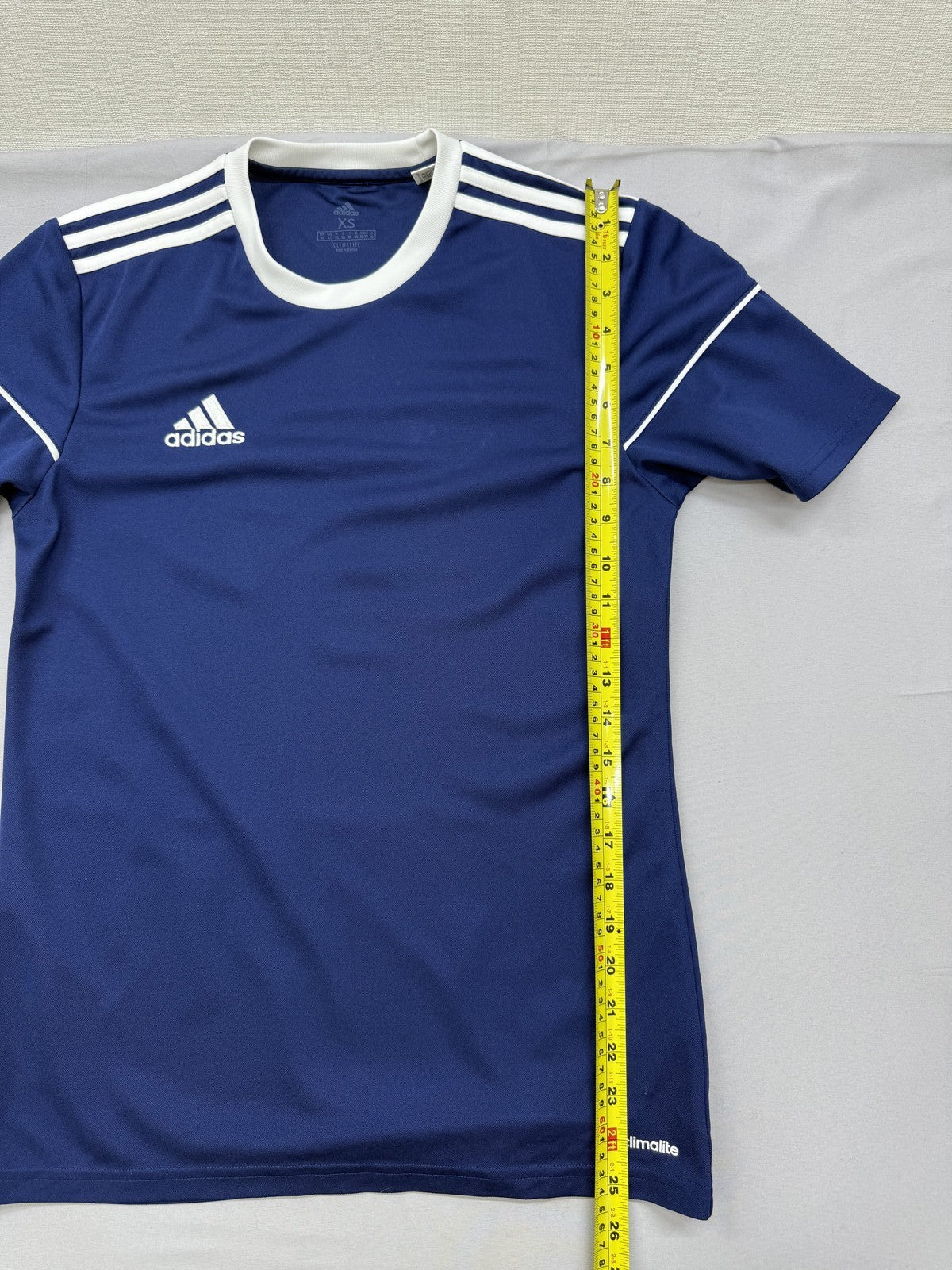 Adidas Men's Navy XS Short Sleeve Jersey Crewneck Climalite