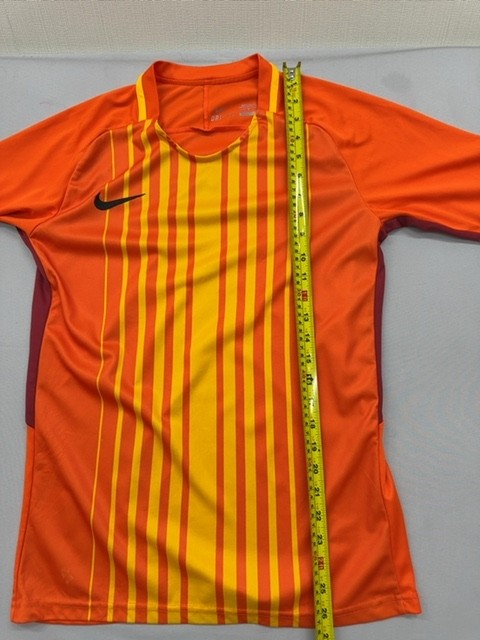Nike Orange Stripe Soccer Jersey Dri-FIT Short Sleeve Size S