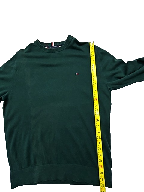 Tommy Hilfiger Men's XL Green Pima Cotton Cashmere Pullover Sweater