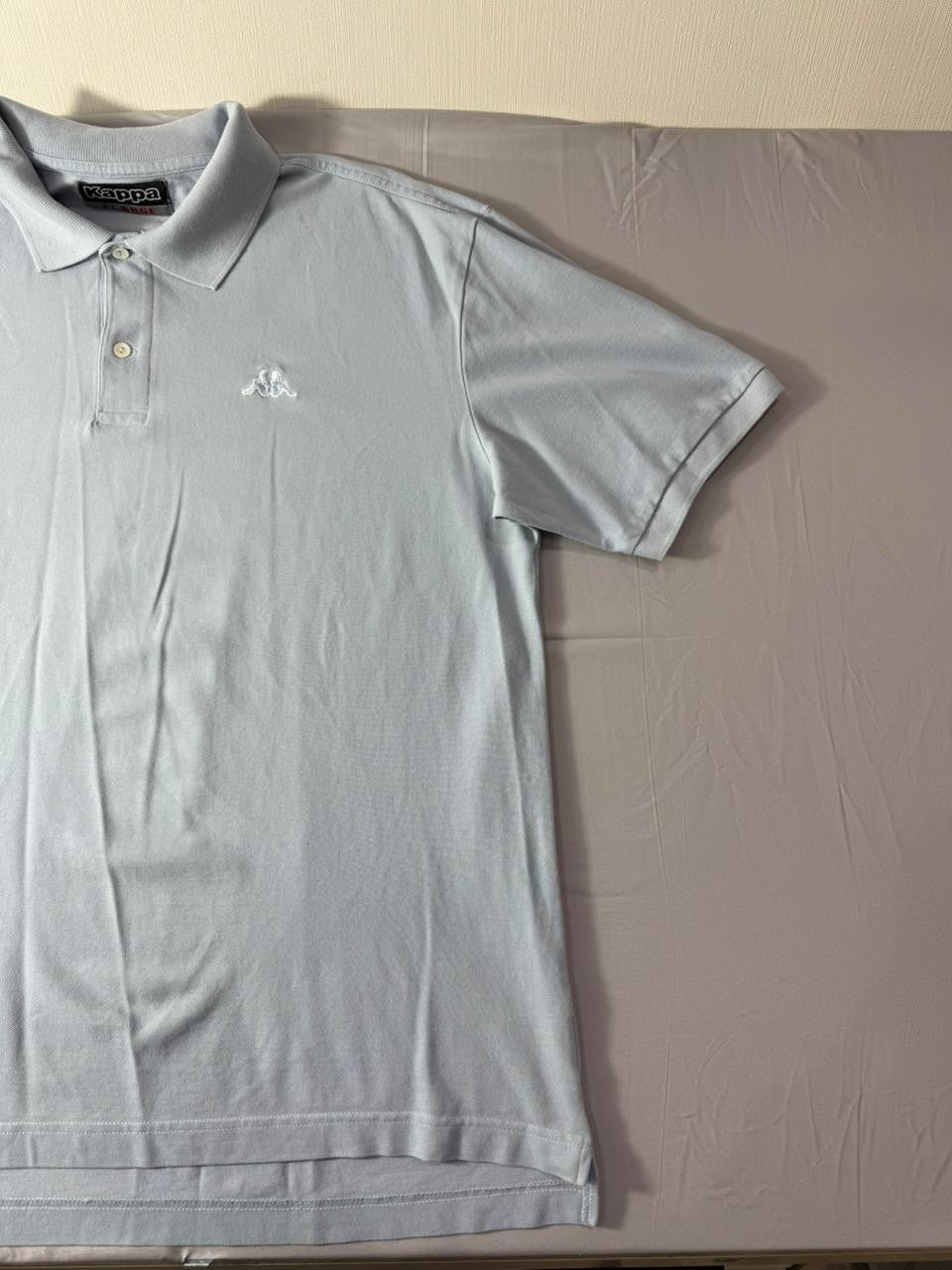 Kappa Men's XL Light Blue Polo Shirt Short Sleeve Logo Top