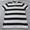 Tommy Hilfiger Men's Navy Polo Shirt – Size L, Striped, Cotton