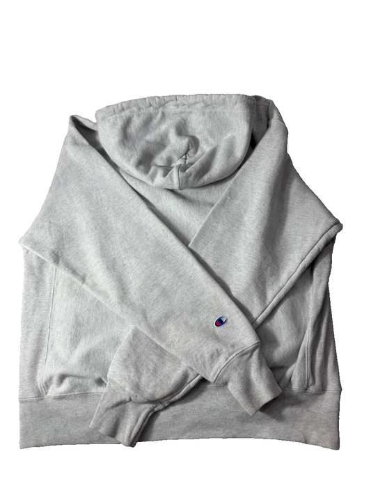Champion Men's Gray Hoodie – Size L