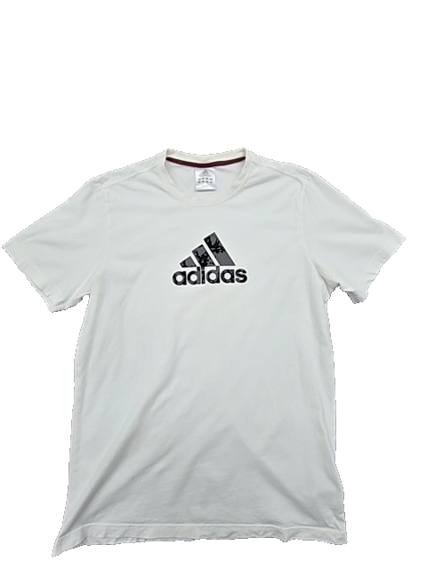 Adidas Men's White T-Shirt – Size L, Short Sleeve, Crew Neck – Ref 7CA8E