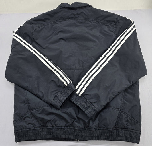 Adidas Men's Black Jacket – Size XL, Full Zip