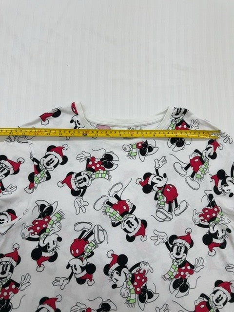Disney Girls White Mickey Minnie Graphic T-Shirt Size 10/12