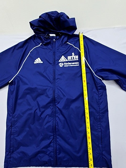 Adidas Men's M Blue Golf Rain Jacket Water-Resistant Full-Zip Hood