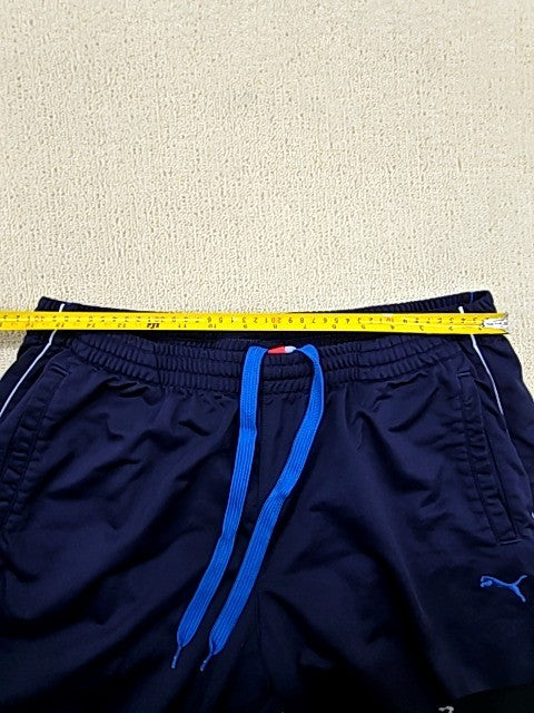 Puma Men's Navy Track Pants Size L Drawstring Regular Fit 816362