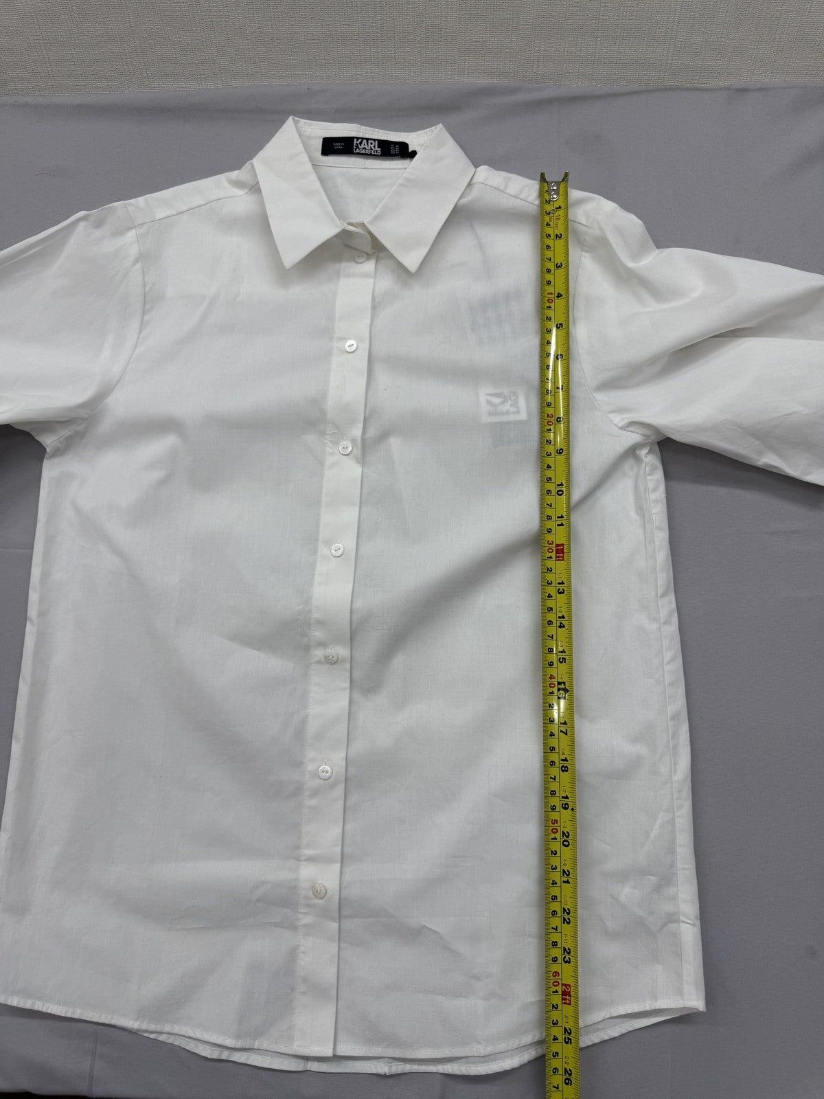 Karl Lagerfeld White Organic Cotton Blouse Sz 40 IT NWT